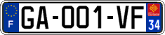French license plate, SIV (ordinary)
