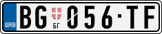 License plate of Serbia, Cars