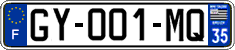 French license plate, SIV (ordinary)