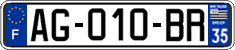 French license plate, SIV (ordinary)