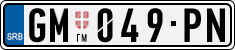 License plate of Serbia, Cars
