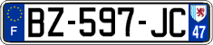 French license plate, SIV (ordinary)