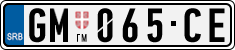 License plate of Serbia, Cars