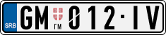 License plate of Serbia, Cars