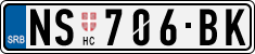 License plate of Serbia, Cars
