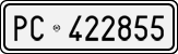 License plate of Italy, Cars (1927 year series)