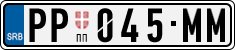 License plate of Serbia, Cars