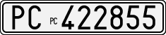 License plate of Italy, Cars (1927 year series)