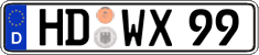 German license plate, Regular plates