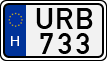 license plates of Hungary, Cars (1990)