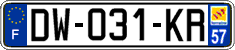 French license plate, SIV (ordinary)