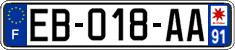French license plate, SIV (ordinary)