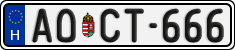 license plates of Hungary, Regular plates (2022)