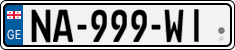 License plate of Georgia, Cars (2014)