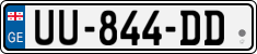 License plate of Georgia, Cars (2014)