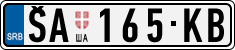 License plate of Serbia, Cars