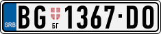 License plate of Serbia, Cars