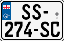 License plate of Georgia, Cars (2014)