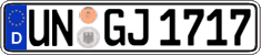 German license plate, Regular plates
