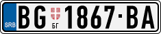 License plate of Serbia, Cars