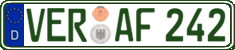 German license plate, Regular plates