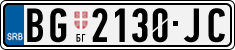 License plate of Serbia, Cars