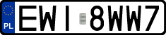 License plates of Poland, Regular car plates