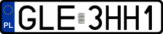License plates of Poland, Regular car plates