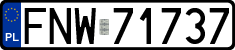 License plates of Poland, Regular car plates