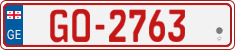 License plate of Georgia, Temporary