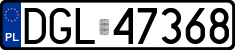 License plates of Poland, Regular car plates