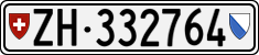 License plate of Switzerland, Cars