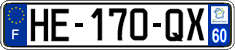 French license plate, SIV (ordinary)