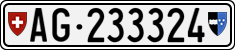 License plate of Switzerland, Cars