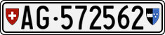 License plate of Switzerland, Cars