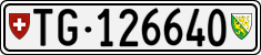 License plate of Switzerland, Cars