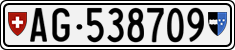 License plate of Switzerland, Cars
