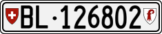License plate of Switzerland, Cars