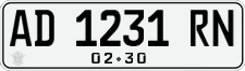 License plate of Indonesia, Regular plates