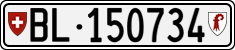 License plate of Switzerland, Cars