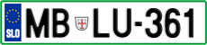 License plate of Slovenia, Cars