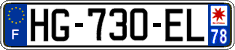 French license plate, SIV (ordinary)