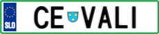 License plate of Slovenia, Vanity Plates