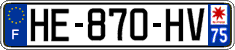 French license plate, SIV (ordinary)