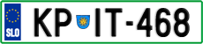 License plate of Slovenia, Cars
