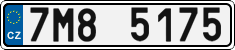 License plate of the Czech Republic, Cars (2001)