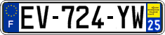 French license plate, SIV (ordinary)