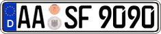 German license plate, Regular plates