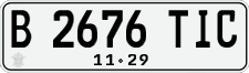 License plate of Indonesia, Regular plates
