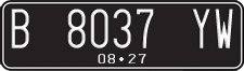 License plate of Indonesia, Regular plates